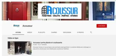 Acoussur possède sa chaine Youtube !